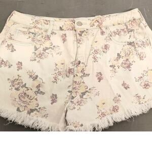 Mossimo High Rise Short Cutoffs Floral Sz 14/32